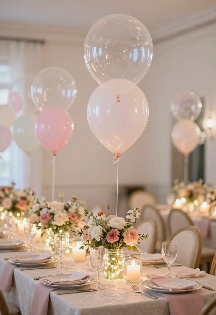 12 Wedding Balloon Decoration Ideas for Fun and Festive Weddings 3. Floating Balloon Centerpieces 0
