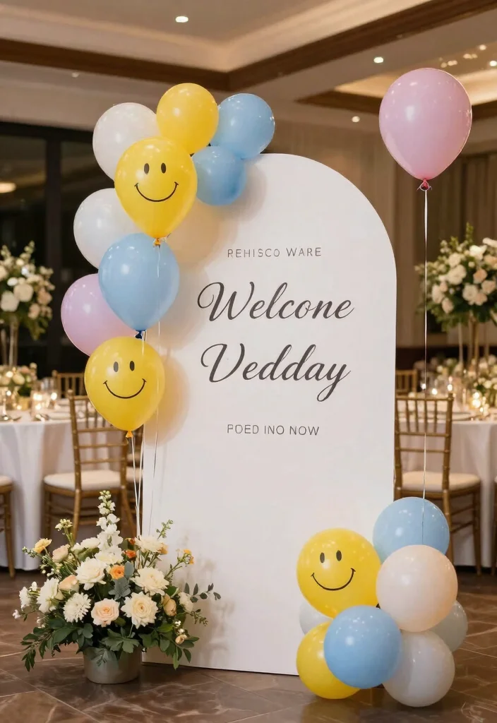12 Wedding Balloon Decoration Ideas for Fun and Festive Weddings 9. Customized Balloon Signs 0
