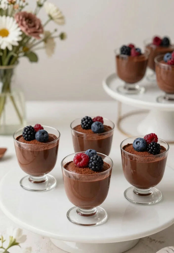 12 Wedding Cake Alternative Ideas for Modern Couples 25 12 Wedding Cake Alternative Ideas for Modern Couples 5. Decadent Chocolate Mousse Cups 0