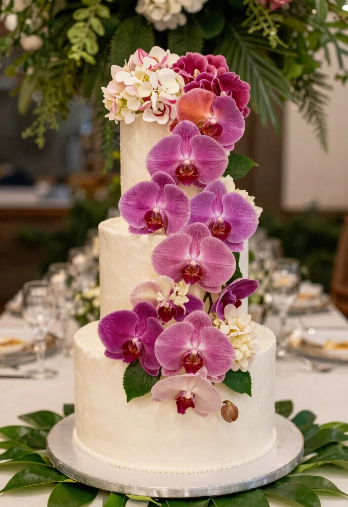 12 Wedding Cake Flower Decoration Ideas with Fresh Florals 1 12 Wedding Cake Flower Decoration Ideas with Fresh Florals 1. Cascading Blooms 0
