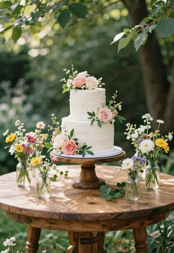 12 Wedding Cake Table Decoration Ideas That Look Well Styled 1 12 Wedding Cake Table Decoration Ideas That Look Well Styled 1. Nature Inspired Floral Accents 0