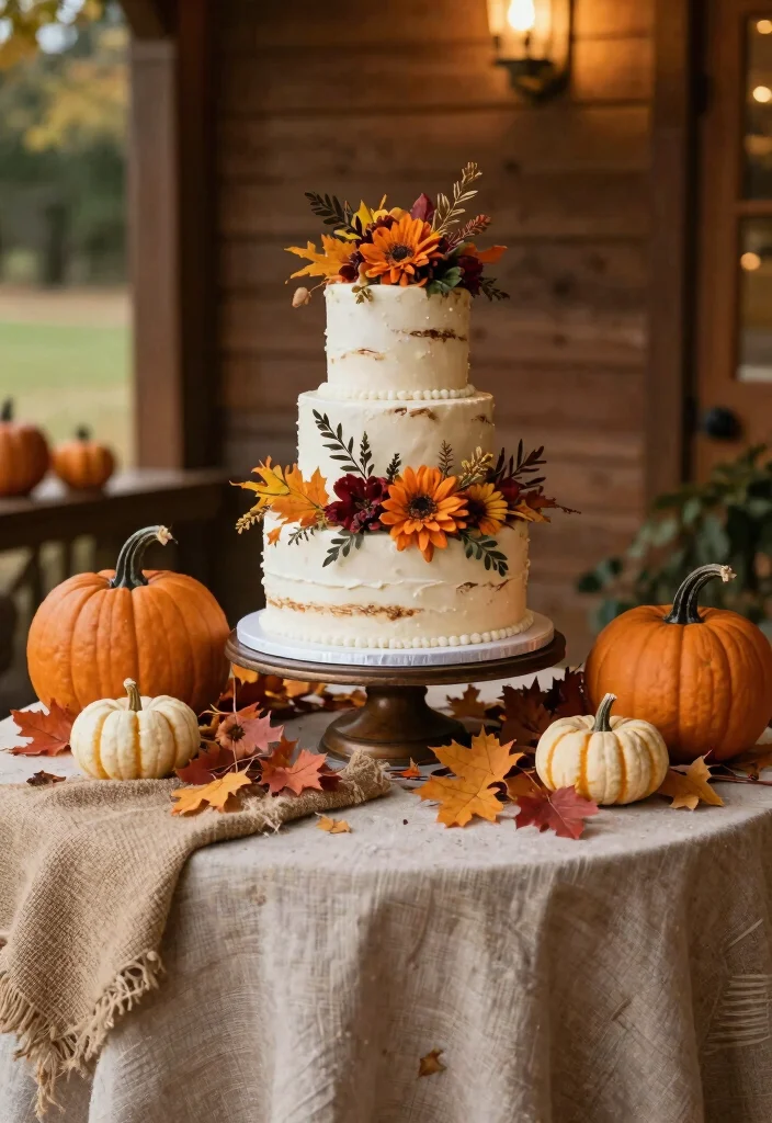 12 Wedding Cake Table Decoration Ideas That Look Well Styled 51 12 Wedding Cake Table Decoration Ideas That Look Well Styled 11. Seasonal Themes 0