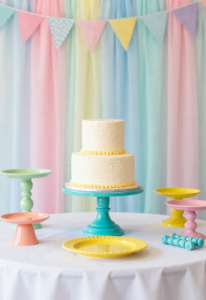 12 Wedding Cake Table Decoration Ideas That Look Well Styled 28 12 Wedding Cake Table Decoration Ideas That Look Well Styled 8. Colorful Cake Stands 0