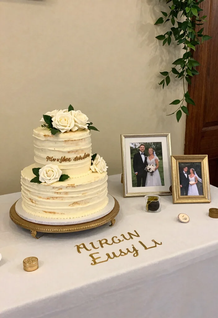 12 Wedding Cake Table Decoration Ideas That Look Well Styled 29 12 Wedding Cake Table Decoration Ideas That Look Well Styled 9. Personalized Touches 0