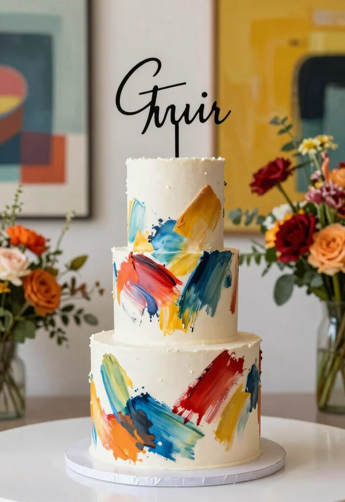 12 Wedding Cake Topper Ideas That Feel Personal and Meaningful 47 12 Wedding Cake Topper Ideas That Feel Personal and Meaningful 7. Artistic Designs 0