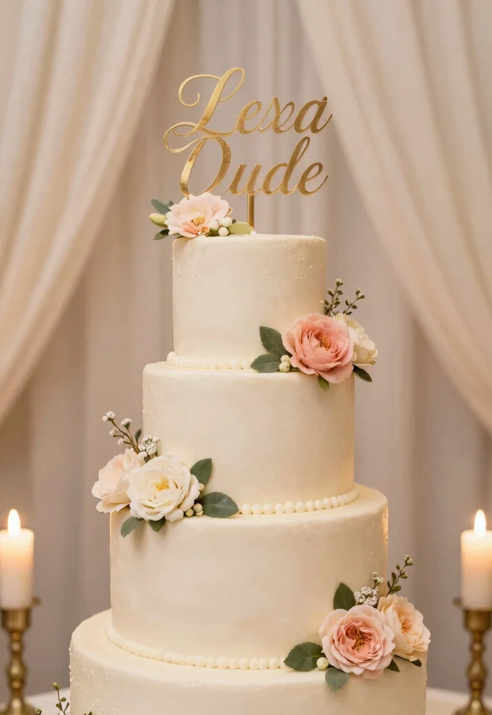 12 Wedding Cake Topper Ideas That Feel Personal and Meaningful 58 12 Wedding Cake Topper Ideas That Feel Personal and Meaningful 8. Personalized Letters 0