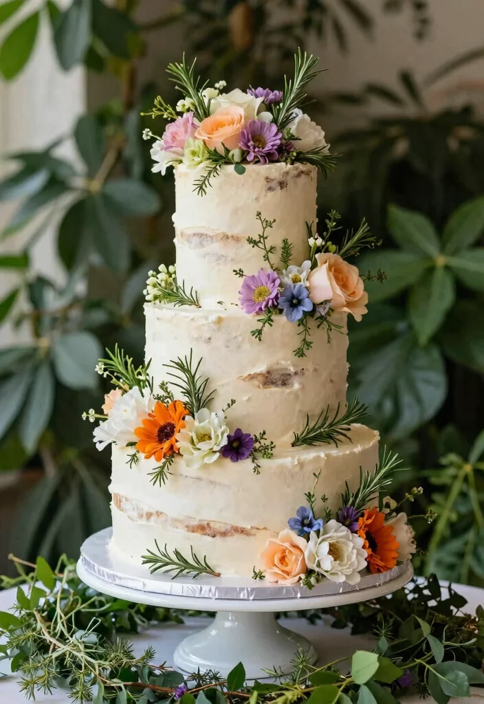 12 Wedding Cake Topper Ideas for Modern and Classic Couples 2. Botanical Bliss 0