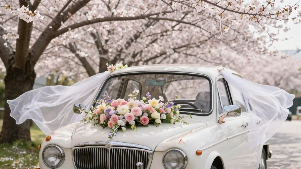 12 Wedding Car Decoration Ideas That Feel Tasteful and Romantic
