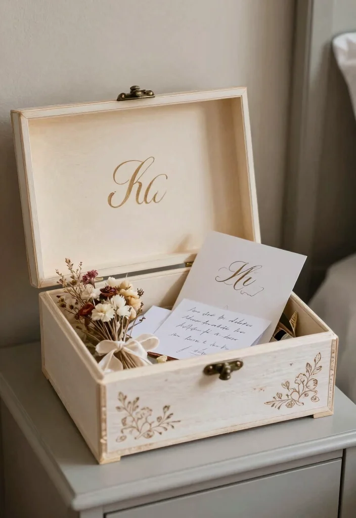 12 Wedding Night Room Decoration Ideas for a Cozy Romantic Feel 10. Keepsake Box 0