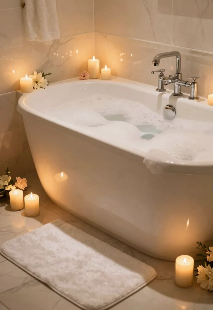 12 Wedding Room Decoration Ideas for Newlywed Comfort and Romance 41 12 Wedding Room Decoration Ideas for Newlywed Comfort and Romance 11. Intimate Bath Setup 0