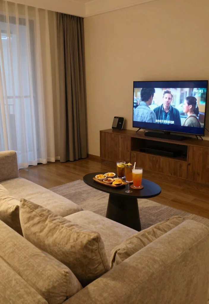 12 Wedding Room Decoration Ideas for Newlywed Comfort and Romance 52 12 Wedding Room Decoration Ideas for Newlywed Comfort and Romance 12. Cozy Entertainment Setup 0