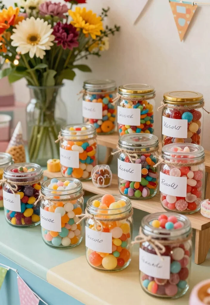 12 Wedding Shower Favor Ideas Guests Will Love Taking Home 10. Upcycled Jar Candies Sweet Reminders 0