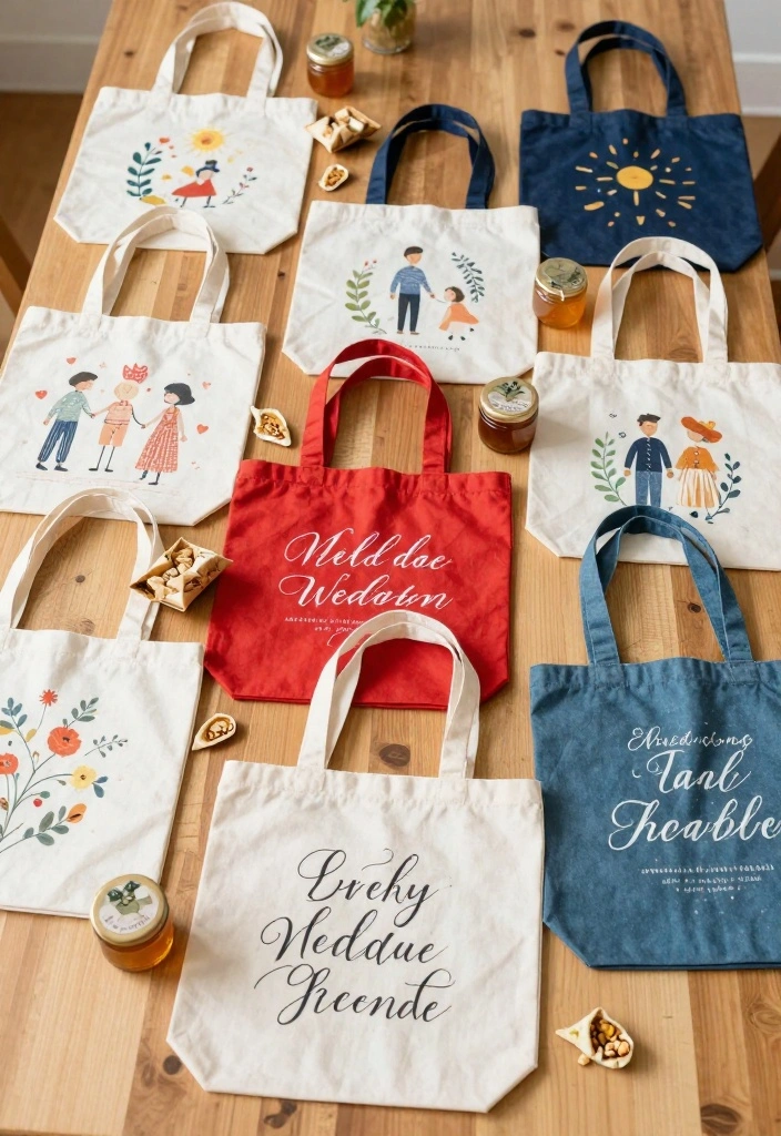 12 Wedding Shower Favor Ideas Guests Will Love Taking Home 4. Reusable Tote Bags Practical and Chic 0