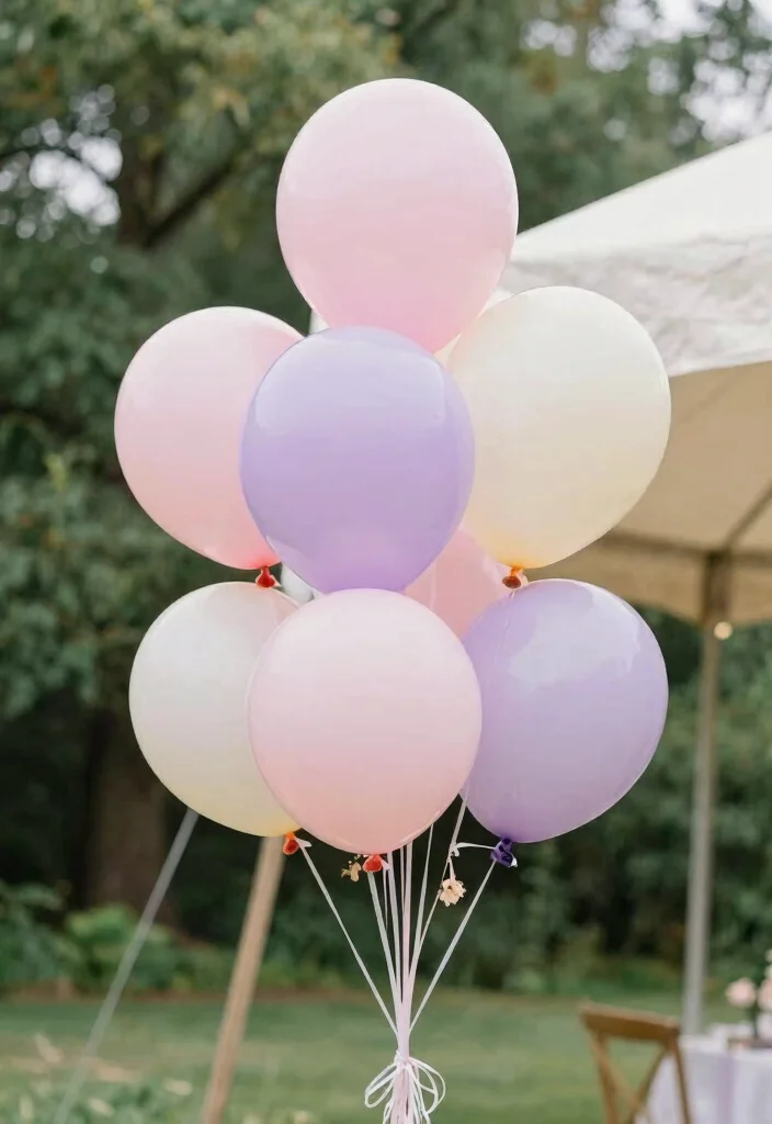 12 Wedding Tent Decoration Ideas for Outdoor Celebrations 1. Biodegradable Balloons 0