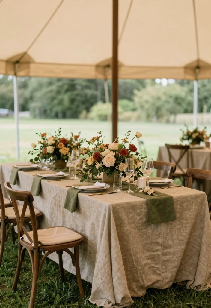 12 Wedding Tent Decoration Ideas for Outdoor Celebrations 10. Earthy Color Palettes 0
