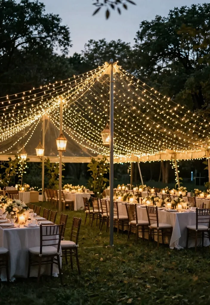 12 Wedding Tent Decoration Ideas for Outdoor Celebrations 12. Enchanted Lighting 0