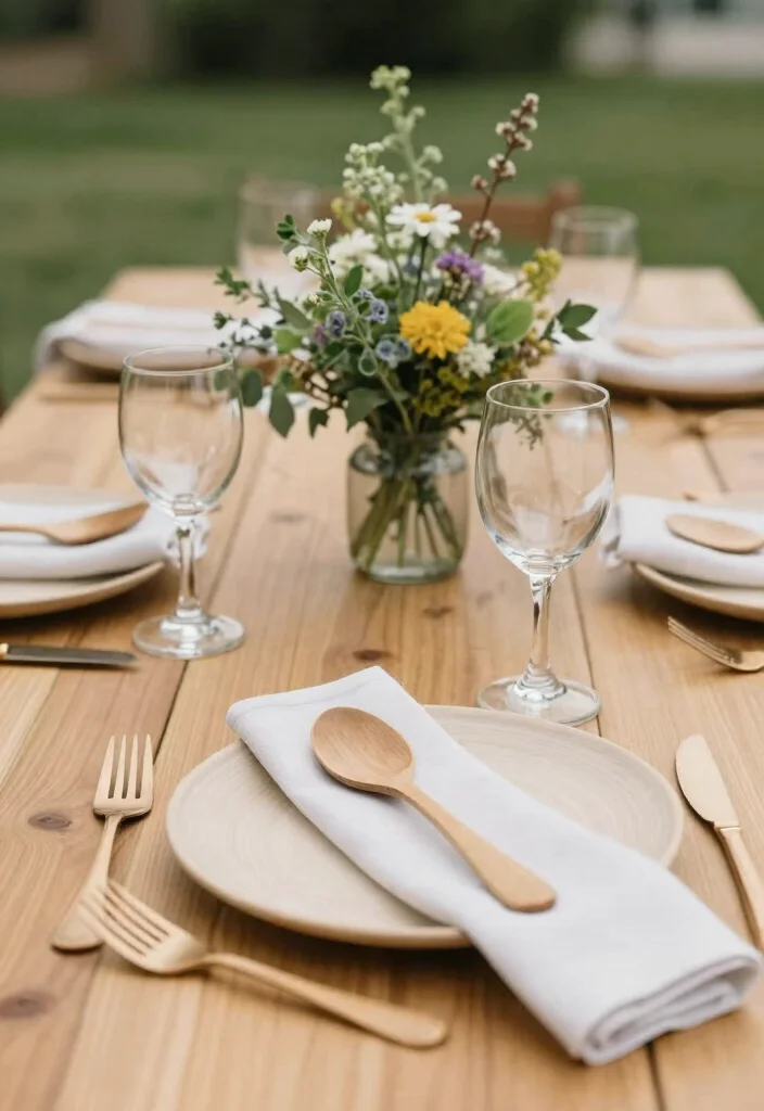 12 Wedding Tent Decoration Ideas for Outdoor Celebrations 6. Eco Friendly Table Settings 0