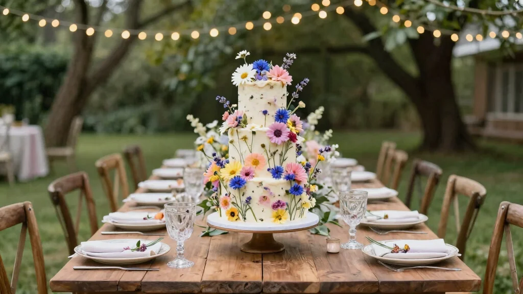 12 Wildflower Wedding Cake Ideas for Outdoor Weddings