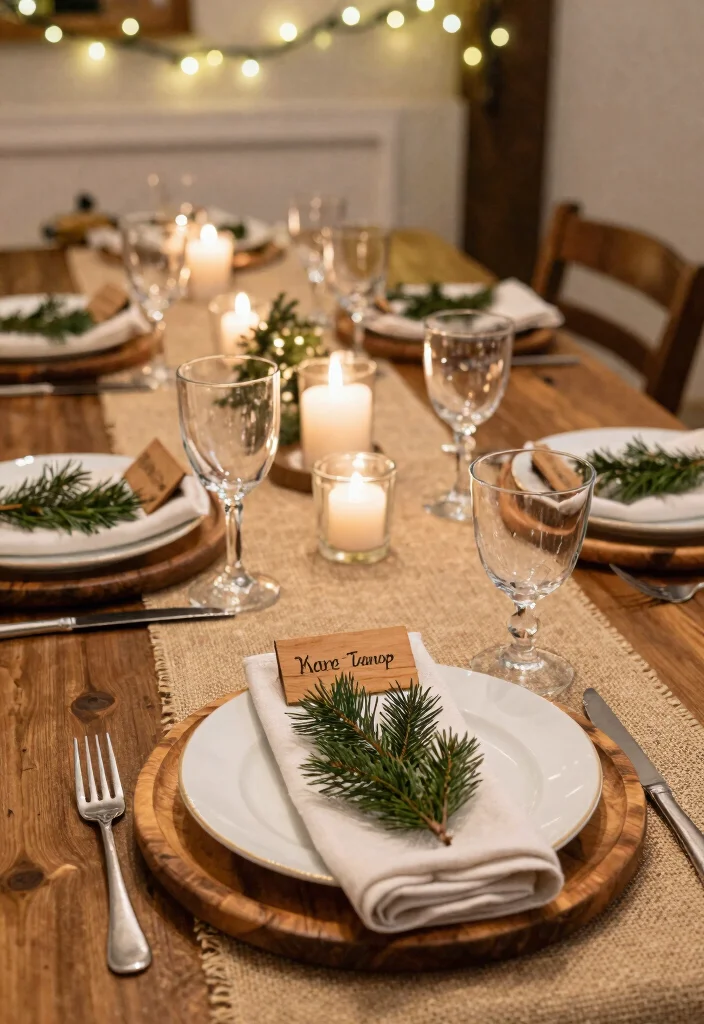 12 Winter Wedding Decoration Ideas for Cozy Seasonal Weddings 13 12 Winter Wedding Decoration Ideas for Cozy Seasonal Weddings 3. Rustic Table Settings 0
