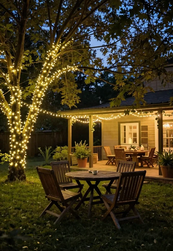 14 Affordable Backyard Engagement Party Decoration Ideas 24 14 Affordable Backyard Engagement Party Decoration Ideas 4. Twinkling Fairy Lights 0