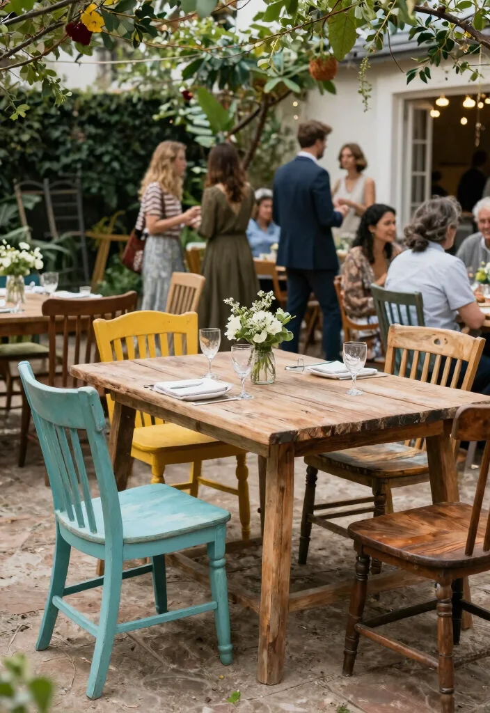 14 Affordable Backyard Engagement Party Decoration Ideas 25 14 Affordable Backyard Engagement Party Decoration Ideas 5. Upcycled Furniture 0