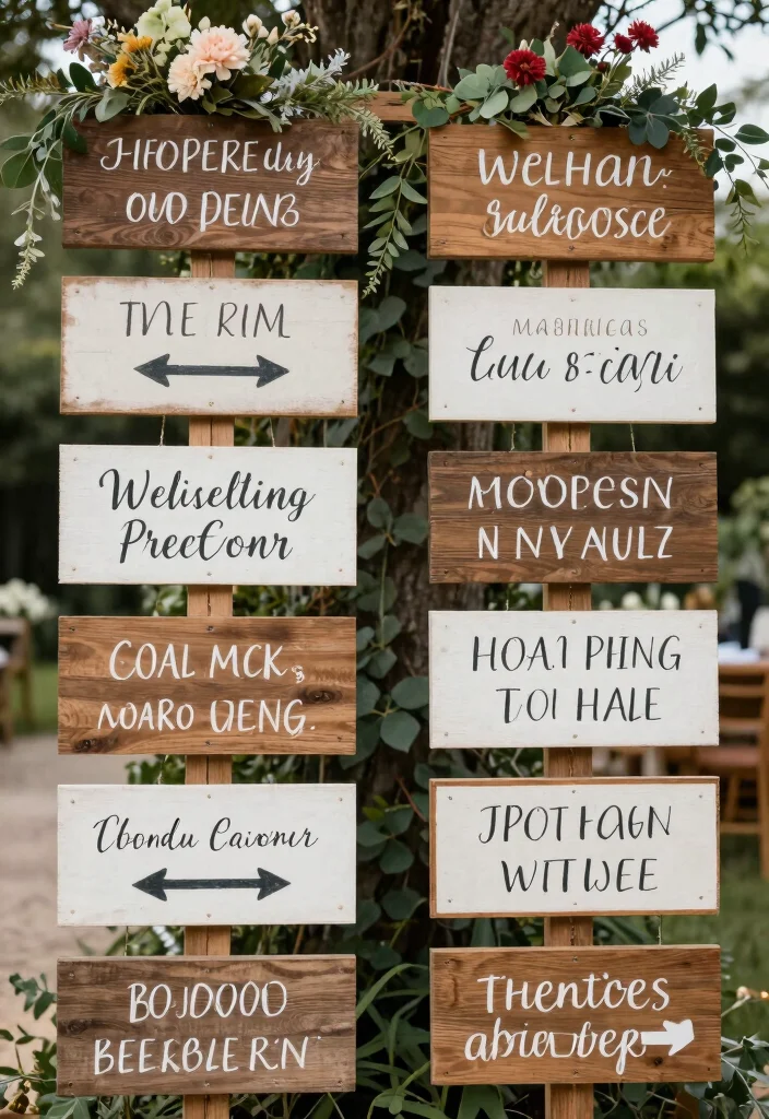 14 Boho Wedding Decoration Ideas with Natural and Relaxed Vibes 52 14 Boho Wedding Decoration Ideas with Natural and Relaxed Vibes 12. Themed Signage 0