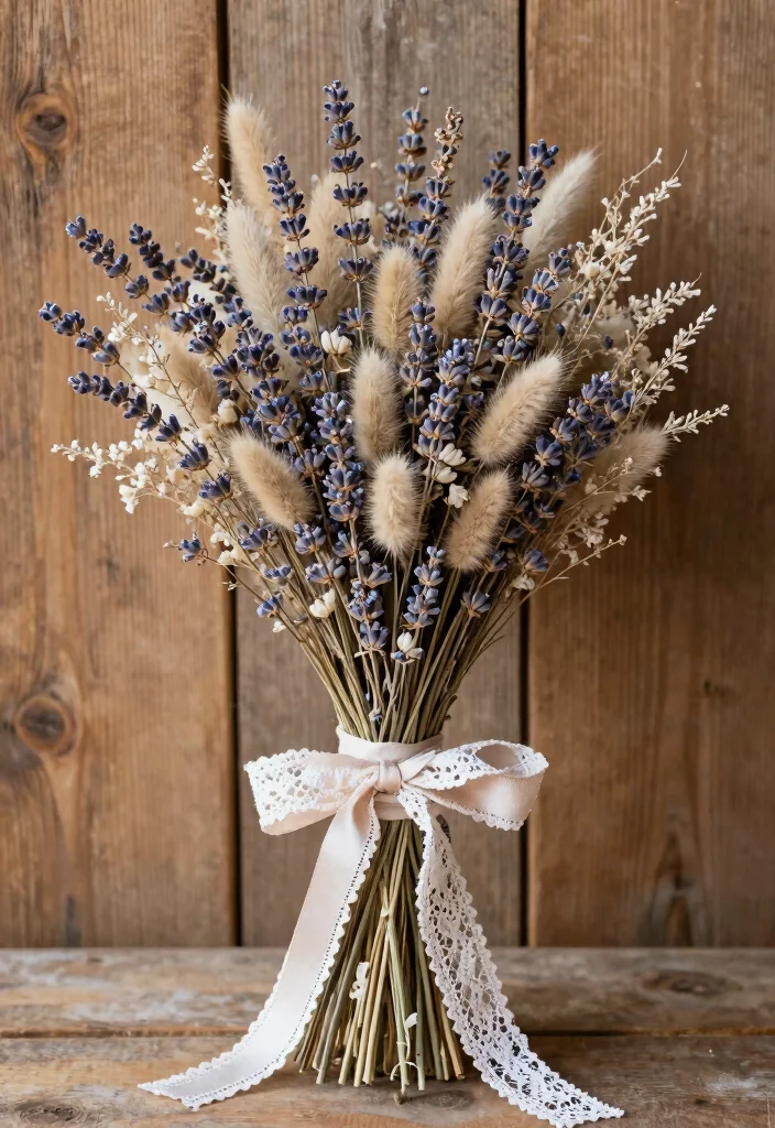 14 Boho Wedding Decoration Ideas with Natural and Relaxed Vibes 13 14 Boho Wedding Decoration Ideas with Natural and Relaxed Vibes 3. Dried Flower Bouquets 0