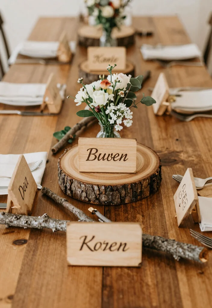 14 Boho Wedding Decoration Ideas with Natural and Relaxed Vibes 14 14 Boho Wedding Decoration Ideas with Natural and Relaxed Vibes 4. Touches of Wood 0