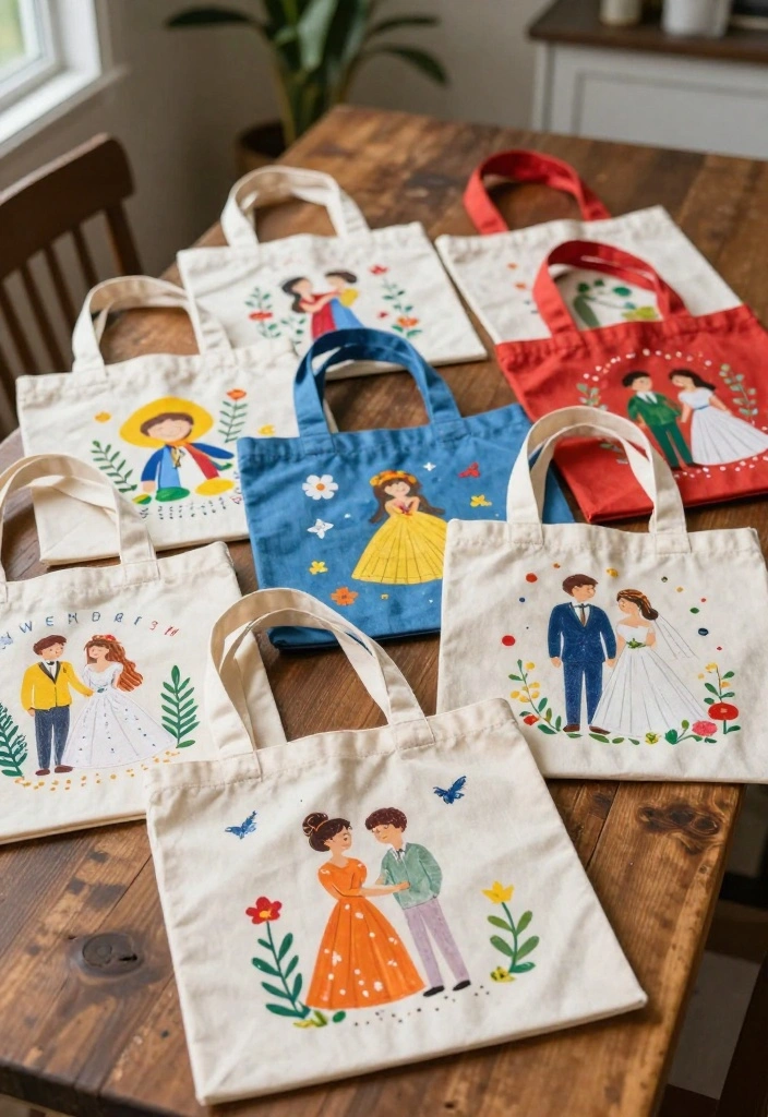 14 DIY Wedding Favor Ideas That Are Easy Affordable and Cute 10. DIY Tote Bags 0