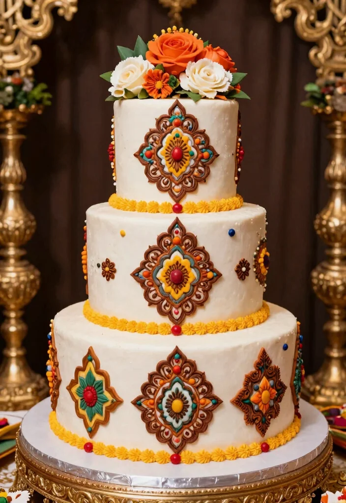 14 Elegant Wedding Cake Design Ideas for Formal Weddings 11. Cultural Heritage 0