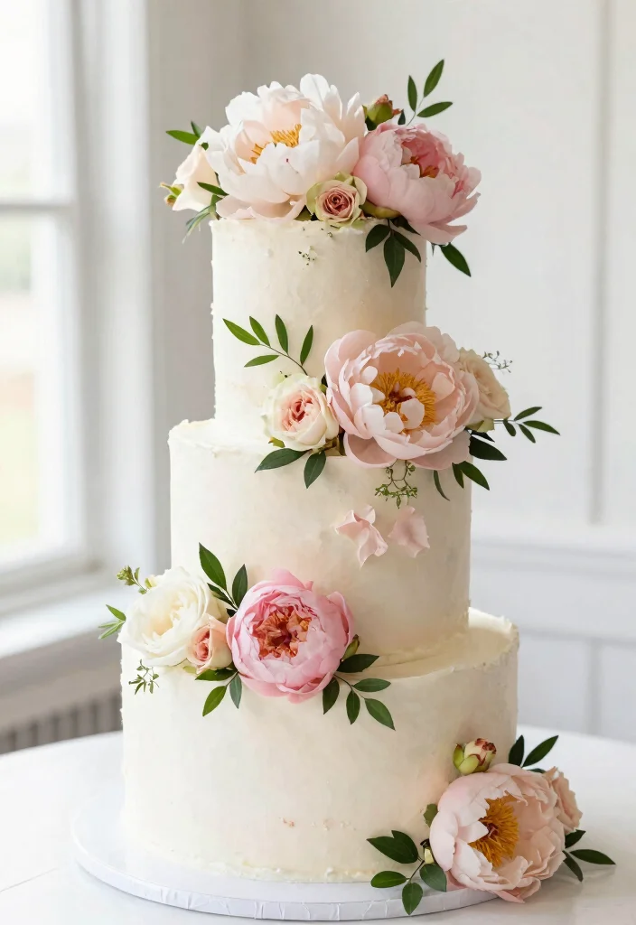 14 Elegant Wedding Cake Design Ideas for Formal Weddings 7. Floral Fantasy 0