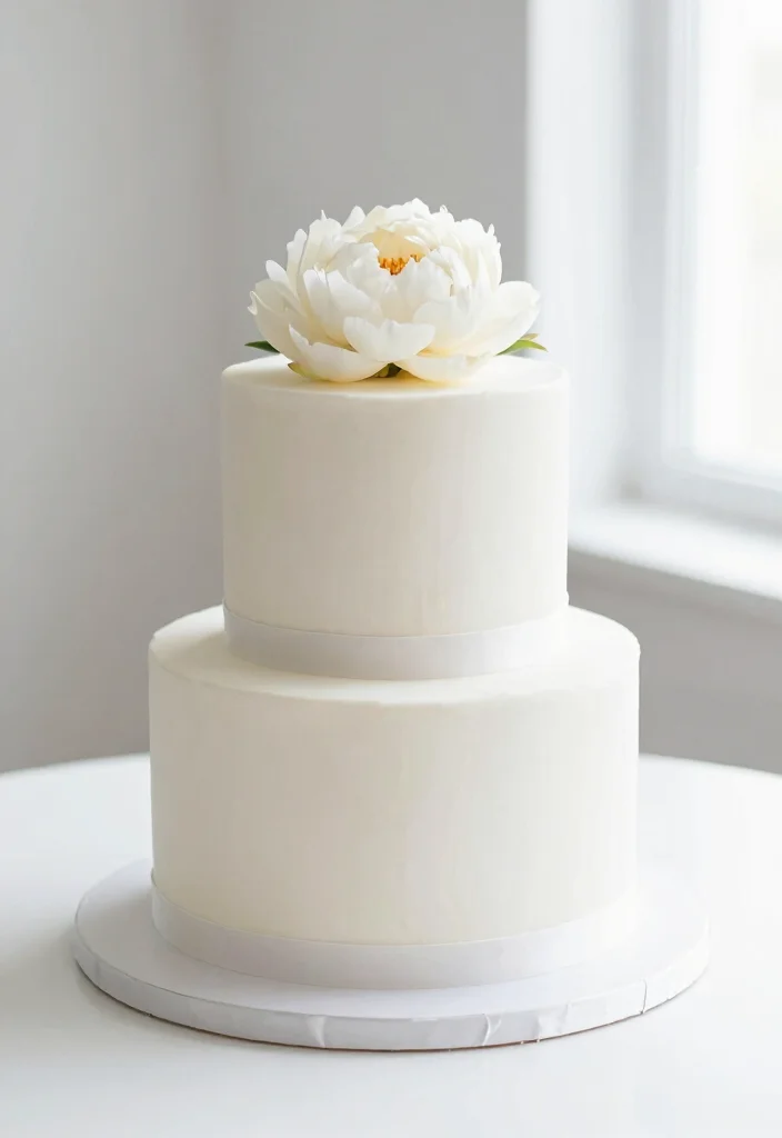 14 Elegant Wedding Cake Design Ideas for Formal Weddings 9. Minimalist Chic 0 1