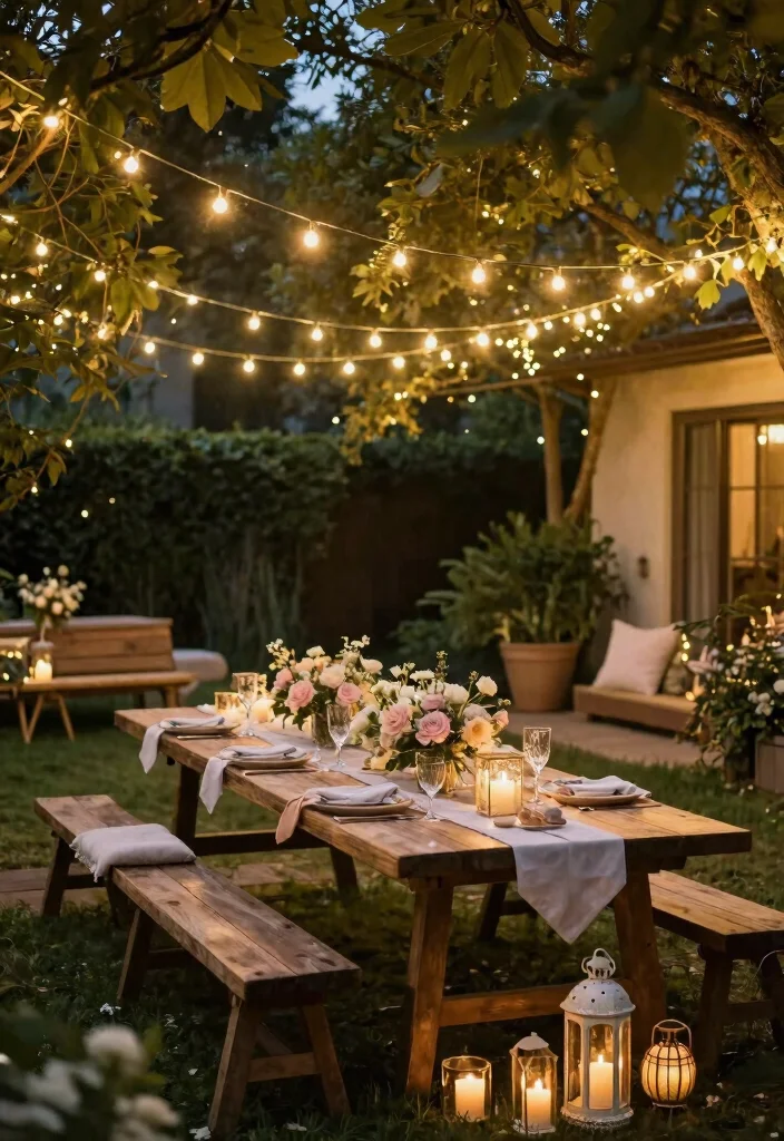 14 Engagement Party Decor Ideas for Small and Stylish Gatherings 1 14 Engagement Party Decor Ideas for Small and Stylish Gatherings 1. Fairy Light Dream 0