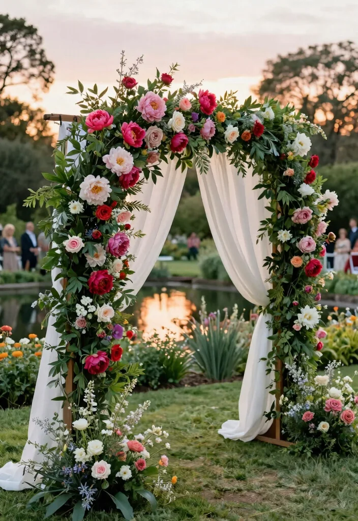 14 Garden Wedding Decoration Ideas for Romantic Outdoor Settings 1. Floral Arches 0