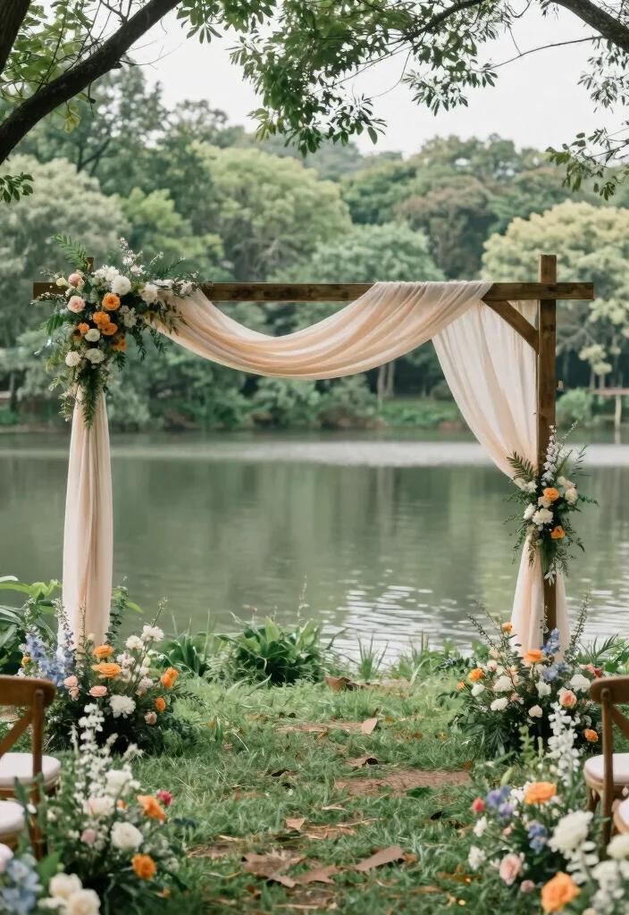 14 Garden Wedding Decoration Ideas for Romantic Outdoor Settings 12. Nature Inspired Ceremony Backdrops 0