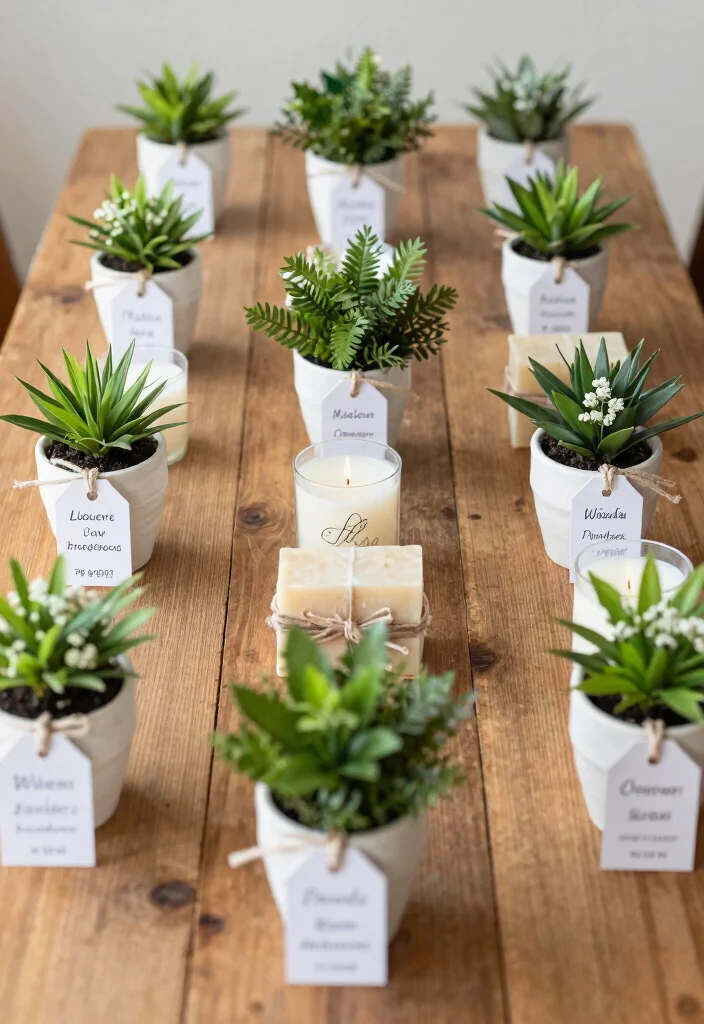 14 Garden Wedding Decoration Ideas for Romantic Outdoor Settings 9. Personalized Favors 0