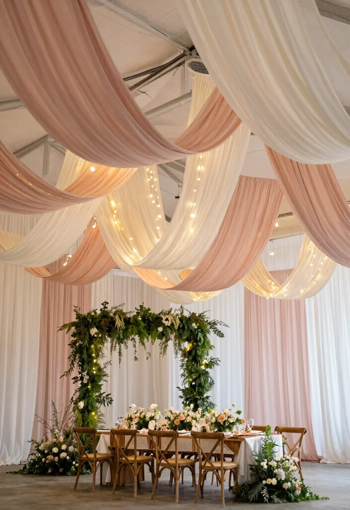 14 Hindu Wedding Decoration Ideas with Cultural Elegance 3. Reusable Fabric Draping 0