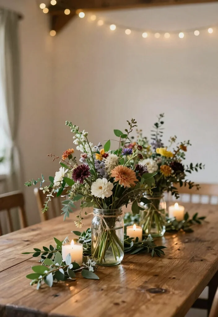 14 Home Wedding Decoration Ideas Perfect for Small Intimate Ceremonies 1. Nature Inspired Centerpieces 0
