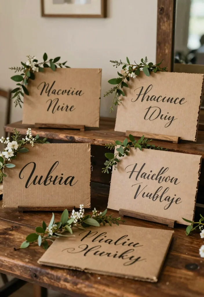 14 Home Wedding Decoration Ideas Perfect for Small Intimate Ceremonies 3. Handwritten Signage 0