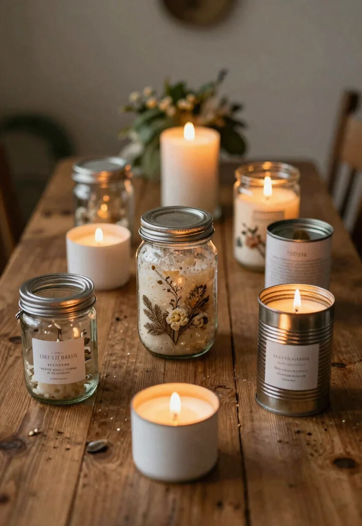 14 Home Wedding Decoration Ideas Perfect for Small Intimate Ceremonies 5. Recycled Candle Holders 0