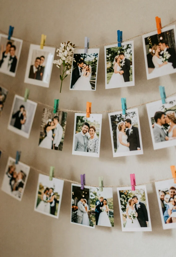 14 Home Wedding Decoration Ideas Perfect for Small Intimate Ceremonies 6. Personal Photo Gallery 0