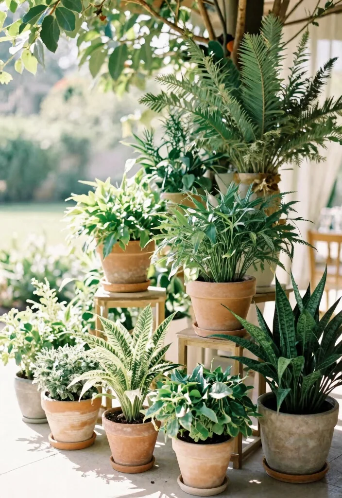 14 Home Wedding Decoration Ideas Perfect for Small Intimate Ceremonies 7. Greenery and Potted Plants 0