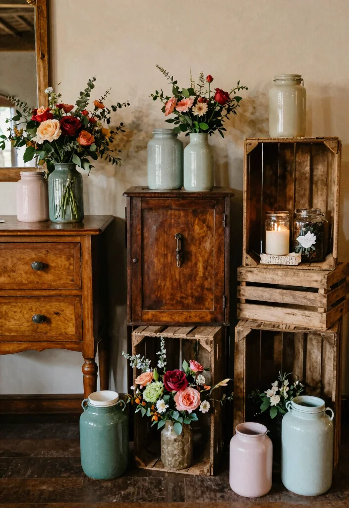 14 Home Wedding Decoration Ideas Perfect for Small Intimate Ceremonies 9. Upcycled Decor 0
