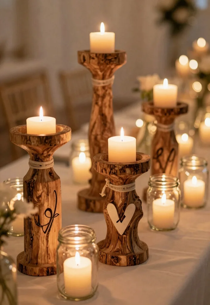 14 Indoor Wedding Decoration Ideas for Any Type of Venue 12. DIY Candle Holders 0