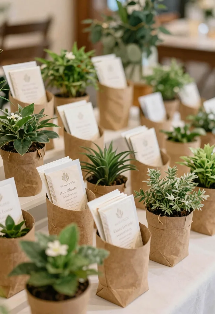 14 Indoor Wedding Decoration Ideas for Any Type of Venue 14. Eco Friendly Favors 0