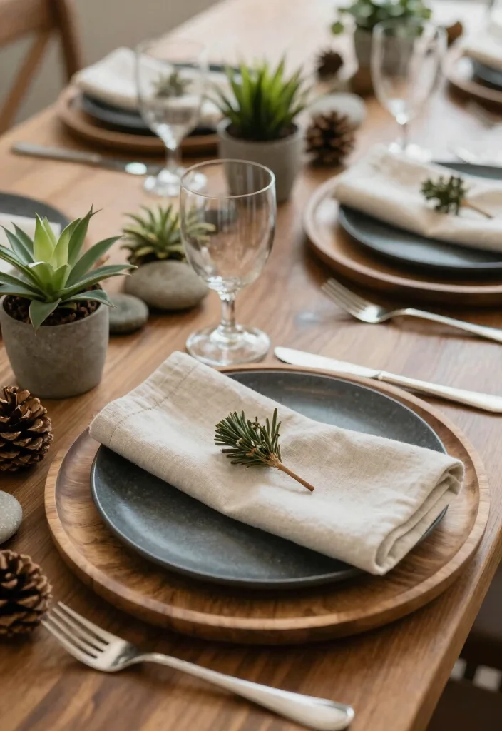 14 Indoor Wedding Decoration Ideas for Any Type of Venue 8. Nature Inspired Table Settings 0