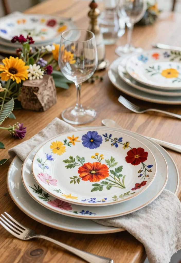 14 Indoor Wedding Decoration Ideas for Sustainable Eco Friendly Celebrations 11. Flower Plate Settings 0