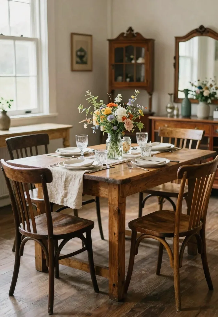 14 Indoor Wedding Decoration Ideas for Sustainable Eco Friendly Celebrations 2. Upcycled Vintage Furniture 0