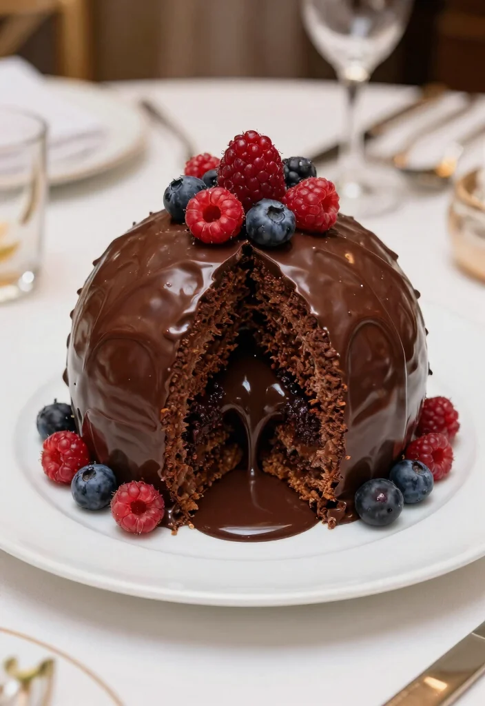 14 Modern Wedding Cake Ideas for Stylish Contemporary Weddings 11. Chocolate Bomb Cake 0