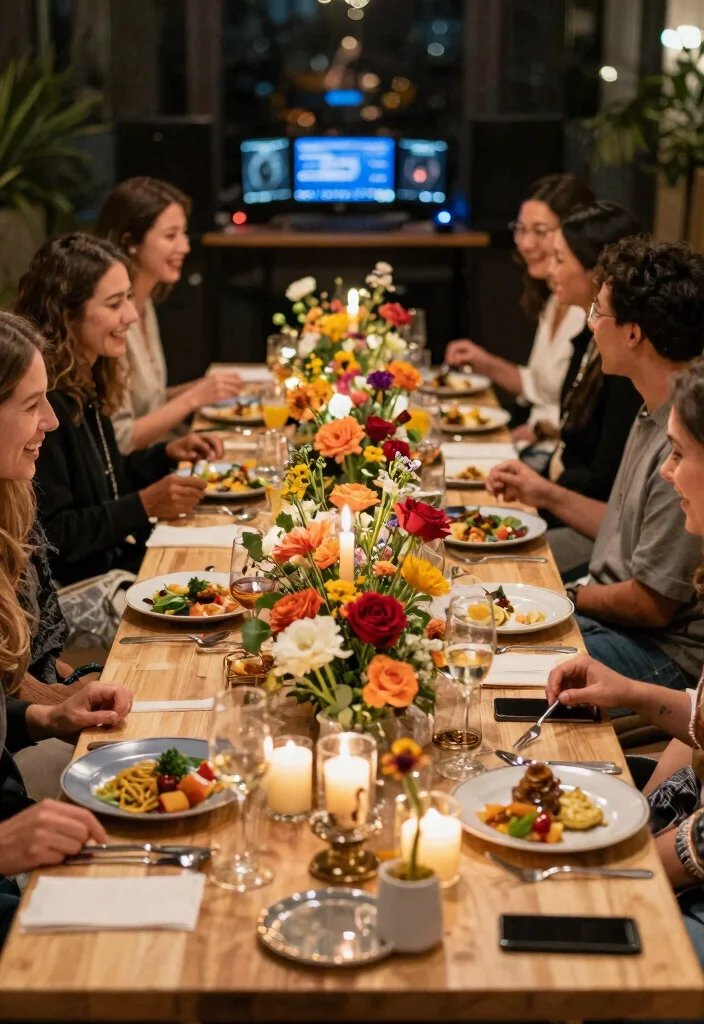 14 Simple Engagement Party Ideas You Can Host at Home 13 14 Simple Engagement Party Ideas You Can Host at Home 3. Themed Dinner Party 0